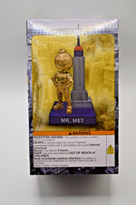 NY Mets 2025 Mr. Met GOLD Bobblehead Light Up Empire State Building SGA