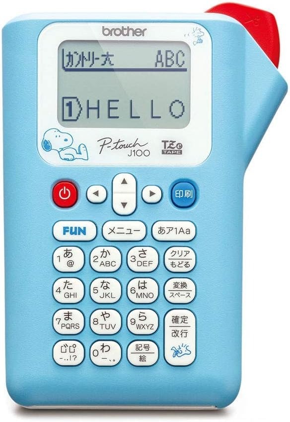 Peanuts SNOOPY Design Label Writer P-touch PT-J100 SNL “Brother” Japan New