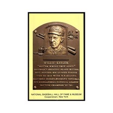 Willie Keeler 1993 National Baseball Hall Of Fame Plaque Postcard Yellow #nan EX