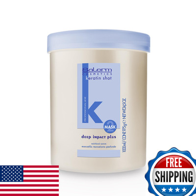 SALERM Hydrating Hair Mask Deep Impact Plus 1000ml For Keratin Treated Hair