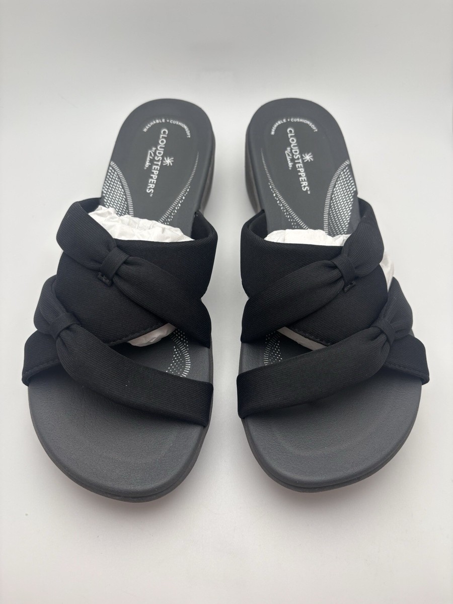 sandals clarks cloudsteppers womens black