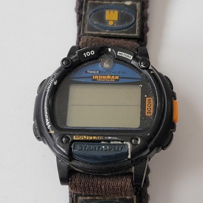 Timex Indiglo Ironman Triathlon Data Link Databank Digital Watch 90s Untested
