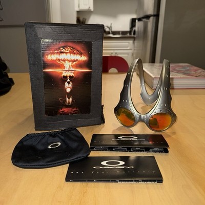Oakley Over The Top FMJ+ w/Fire Sunglasses Silver Frame Orange Mirrored Lens