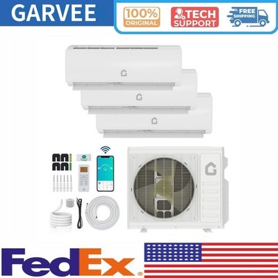 3 Zone 12K+12K+24K Mini Split 35000 BTU Air Conditioner AC/Heating Systems R454B