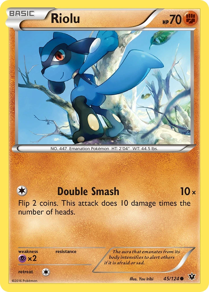 Pokemon RIOLU XY Fates Collide 45/124 NM/Mint PACK FRESH