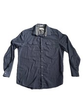 Calvin Klein Shirt, Men's Size Large, Navy Blue, Long Sleeve, Button Up, Pockets