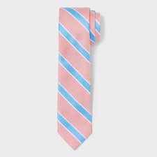 Men's Striped Neck Tie - Goodfellow Co Pink One Size