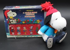 Peanuts Mixed (lot of 2) Charlie Brown Chrismas Dominoes / Skating Snoopy Plush