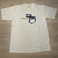 VTG 75th Anniversary BMW Motorrad Motorcycle T Shirt Mens Size L Graphic Shirt