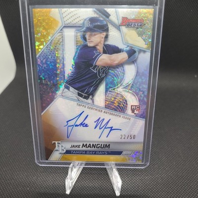 2025 Bowman Best Jake Mangum Gold Mini Diamond Auto /50 #B25-JMA Rays