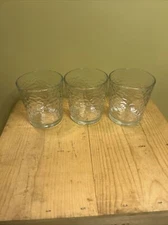 Short Tumbler Frost Clear Glasses Set Of 3 12oz 4"X31/2Made by Design