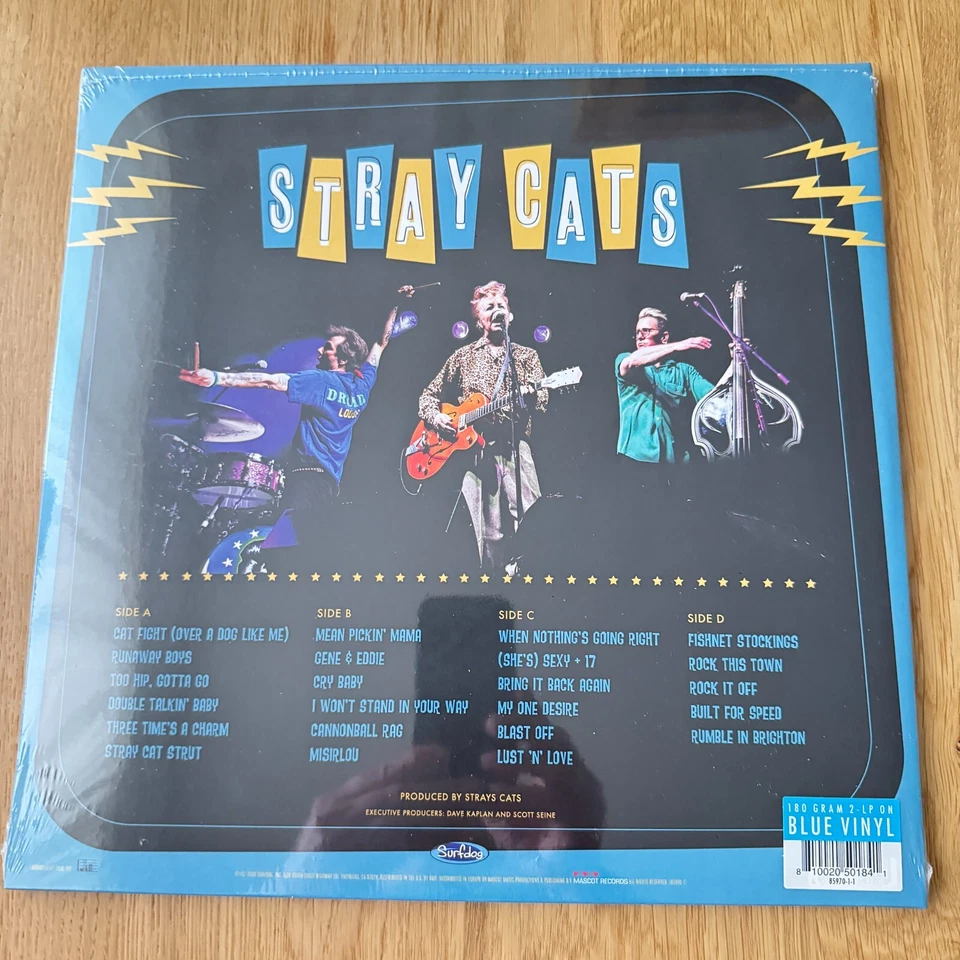 STRAY CATS - ROCKED THIS TOWN / 2LP Light Blue Vinyl - Bild 3 von 4