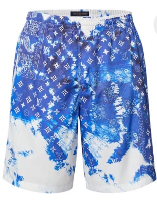 VERY RARE Louis Vuitton blue bandana Swim shorts**BRAND NEW** size Large w/ Tags