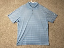 Nike Golf Polo Shirt Adult Large Blue Swoosh Golfer Rugby Casual Men