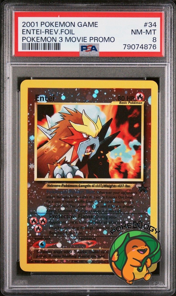 Entei | 34 | PSA 8 | Movie Promo | Pokemon Card | eBay Australia