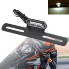 12V 1W Motorcycle License Plate Light Holder Bracket 3 LED Rear Light For Honda