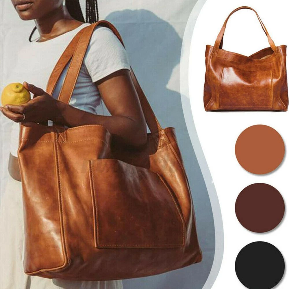 Oversized leather cheap backpack