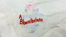 Burenkrieg Seide handgestickt Souvenir von Bloemfontein SA Liebhaber Medaille Geschenk