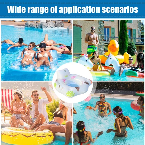 Pool Floats With 2 Cup Holders For Adults Inflatable Lounge Pool Toys Home Summe - Picture 7 of 13