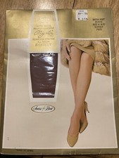 Vtg Sears Ultra Sheer Seamless Clingslon Nylon Hosiery Beige Size A 8-9 Sunset