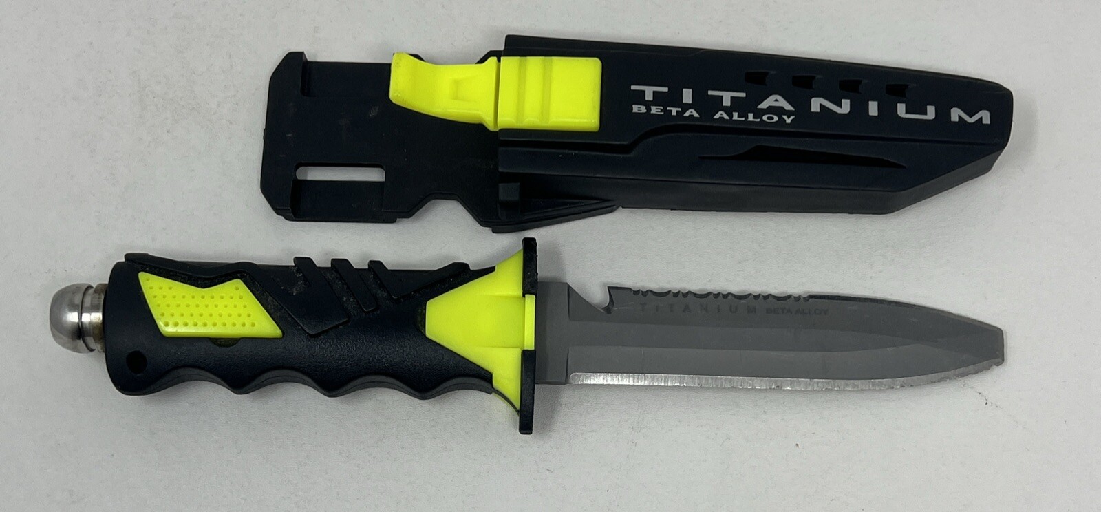 Ocean Master Titanium Beta Alloy Diving Knife with Sheath Scuba Diving