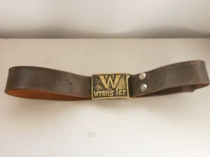 wrangler leather belt