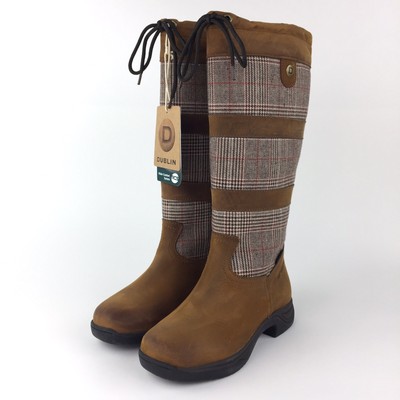 dublin river boots plaid