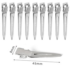 24X Hairdressing Hair Clip Single Hole Pin Curl Setting Section Duckbill Hairpin