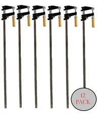 12 Piece 30" Steel Bar Clamps Metal Ratcheting Quick Release Woodwork Metalwork