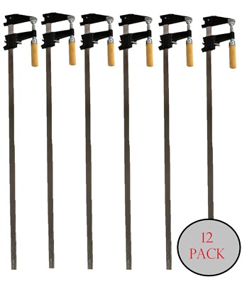 12 Piece 30'' Steel Bar Clamps Metal Ratcheting Quick Release Woodwork Metalwork