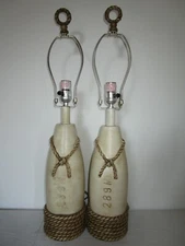 StyleCraft Dockside Two 26" Distressed White/Cream Coastal Resin Table Lamps