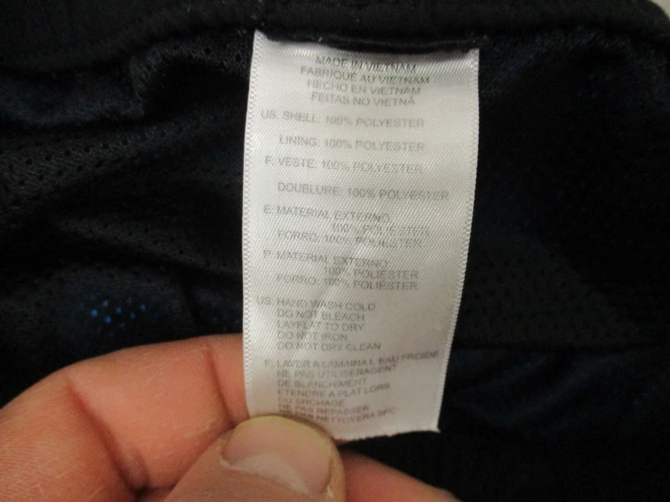 ADIDAS Size M Boy Blue Stretch Waist Pocket Drawstring Lined Swimming Shorts 822 - Image 3 of 4