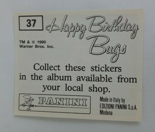 1990 Panini Happy Birthday Bugs (Pick Your Sticker) - Picture 53 of 343