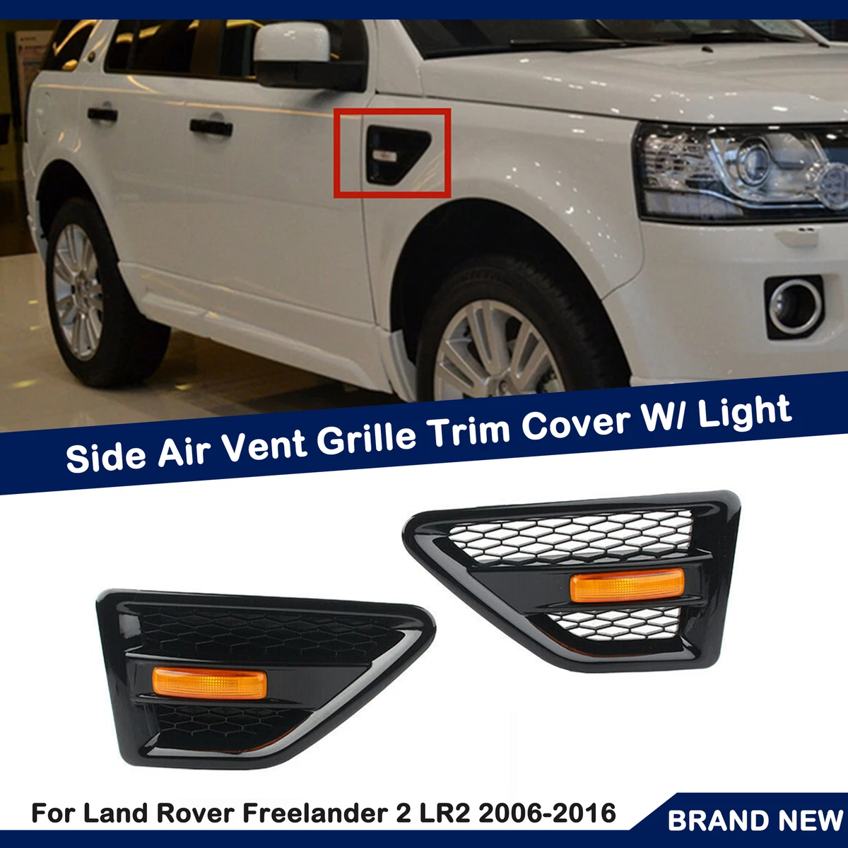 Car Side Air Vent Fender Grill For Land Rover Freelander 2 LR2