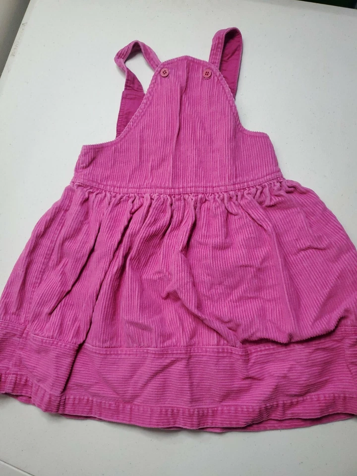 Vintage Route 66 Girls Size 6x Corduroy Over All Dress With Flowers pockets - Image 4 of 4