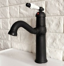 Oil Rubbed Bronze Deck Mount Kitchen Sink Faucet Swivel Basin Mixer Tap znf368