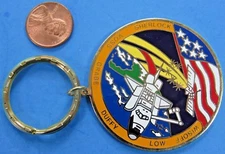 NASA KEYCHAIN Space Shuttle ENDEAVOUR STS-57 Wisoff Low Sherlock Voss Duffy 2"