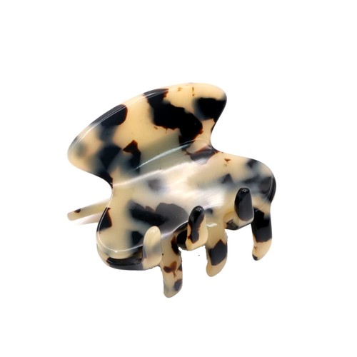French Amie Flat Oval Small 1 3/4” Celluloid Handmade Hair Claw Clip for Women - Picture 17 of 28