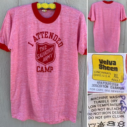 T-Shirt Ringer Tee 70s 80s Adult XL 