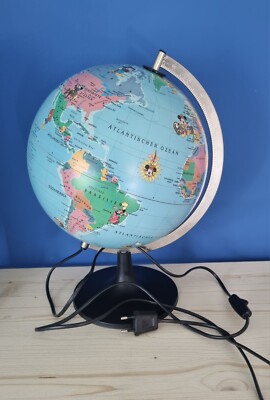 Globus Erdkugel Lampe Mickey Mouse World Tour 1994 Disney  Vintage Rar Sammler