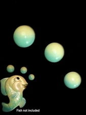 SHADED BUBBLE WALL PLAQUES to go with Vintage Miller Studio Chalkware Fish