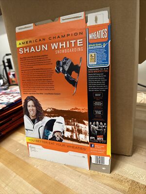 2011 Wheaties Shaun White Snowboarding Champion10.9 oz Empty Flat
