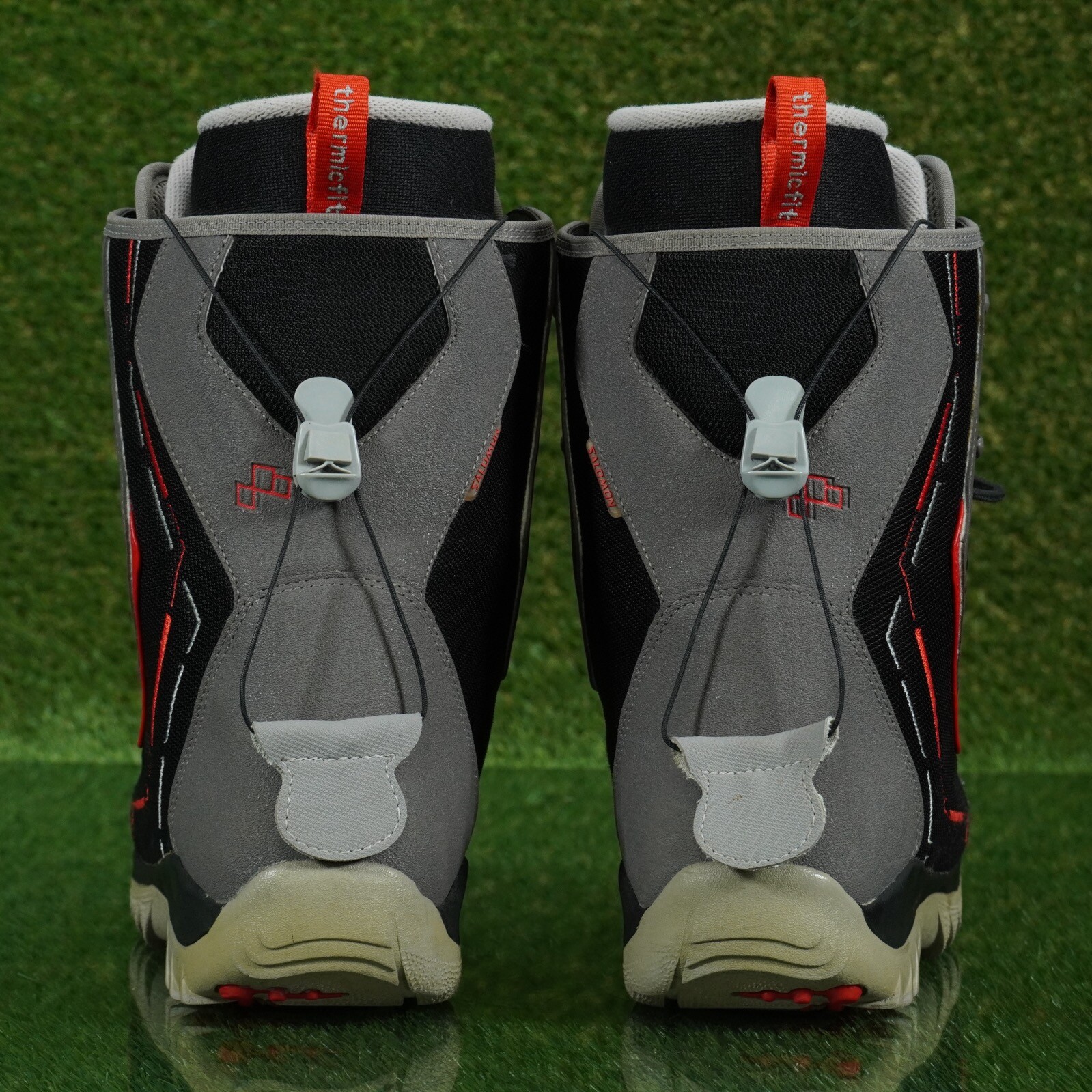 STIVALI DA SNOWBOARD INVERNALI SALOMON SYMBIO GRIGIO NERO ROSSO US 12 EU 46 1 3 ~ BELLI!!