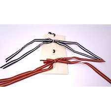 Urban Outfitters Striped Grosgrain Ribbon Bow Ponytail Holder set 2 NWT 28 eac