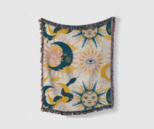 SUN MOON STARS | CELESTIAL WOVEN BLANKET
