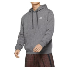 Nike Men  s Sportswear Club Fleece Pullover Hoodie, M - Charcoal Heather/Anth