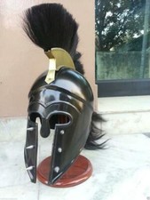 SPARTAN ARMOUR HELMET FOR ACHILLES WITH FREE DISPLAY STAND WEARABLE LARP COSTUME