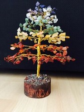 HANDMADE 7 CHAKRA CRYSTAL TYPES GEMSTONES TREE HEALING REIKI NEW AGE UK