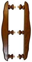 MCM Solid Wood Coffee Table Side Rails Atomic Mid Century Modern Salvage Pair 17