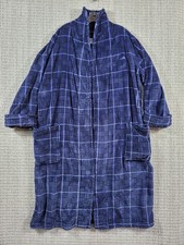 Tommy Bahama Mens Blue Plaid Bathrobe Sz Small/Medium No Belt